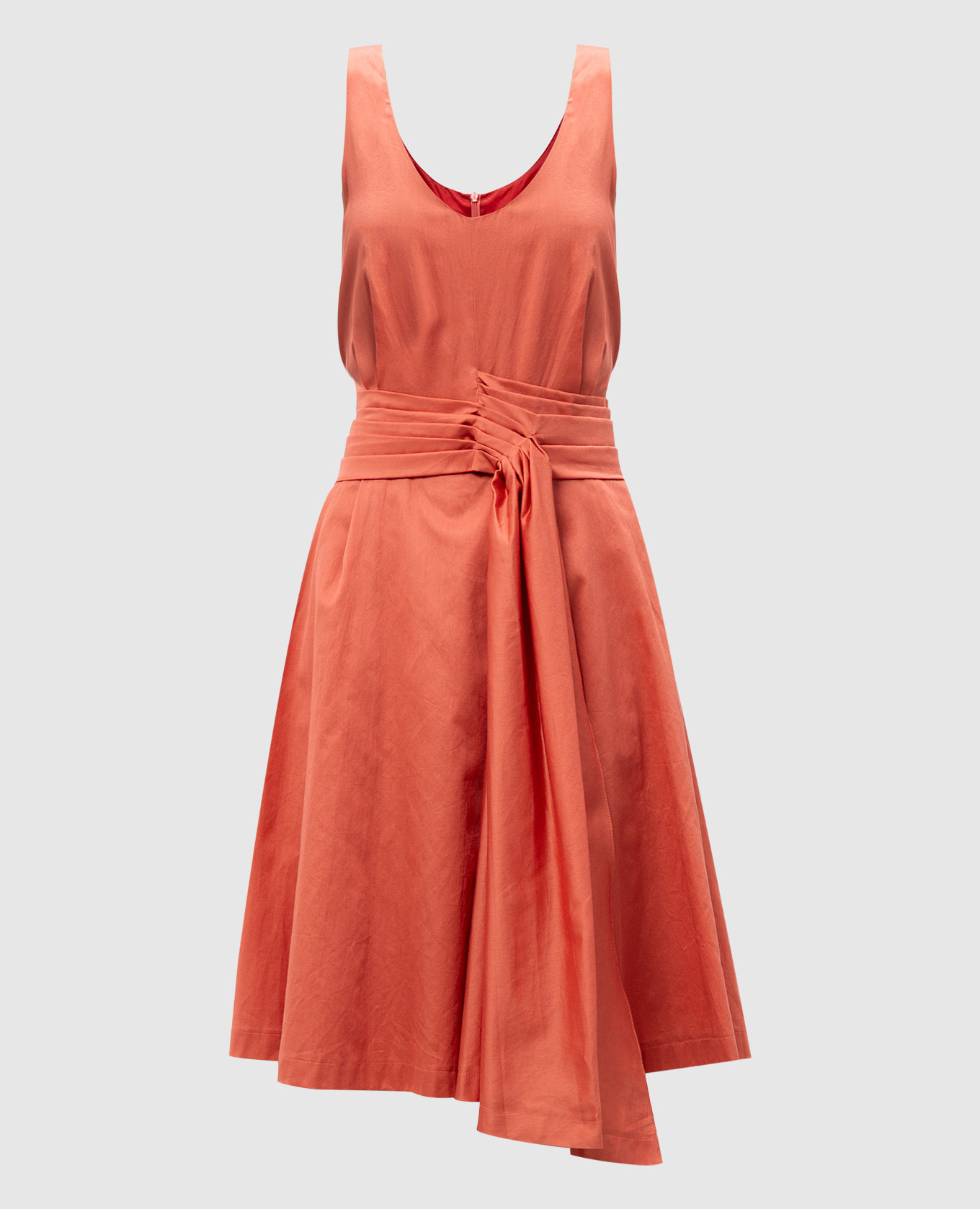 

Orange dress with a belt Cacharel, Оранжевый