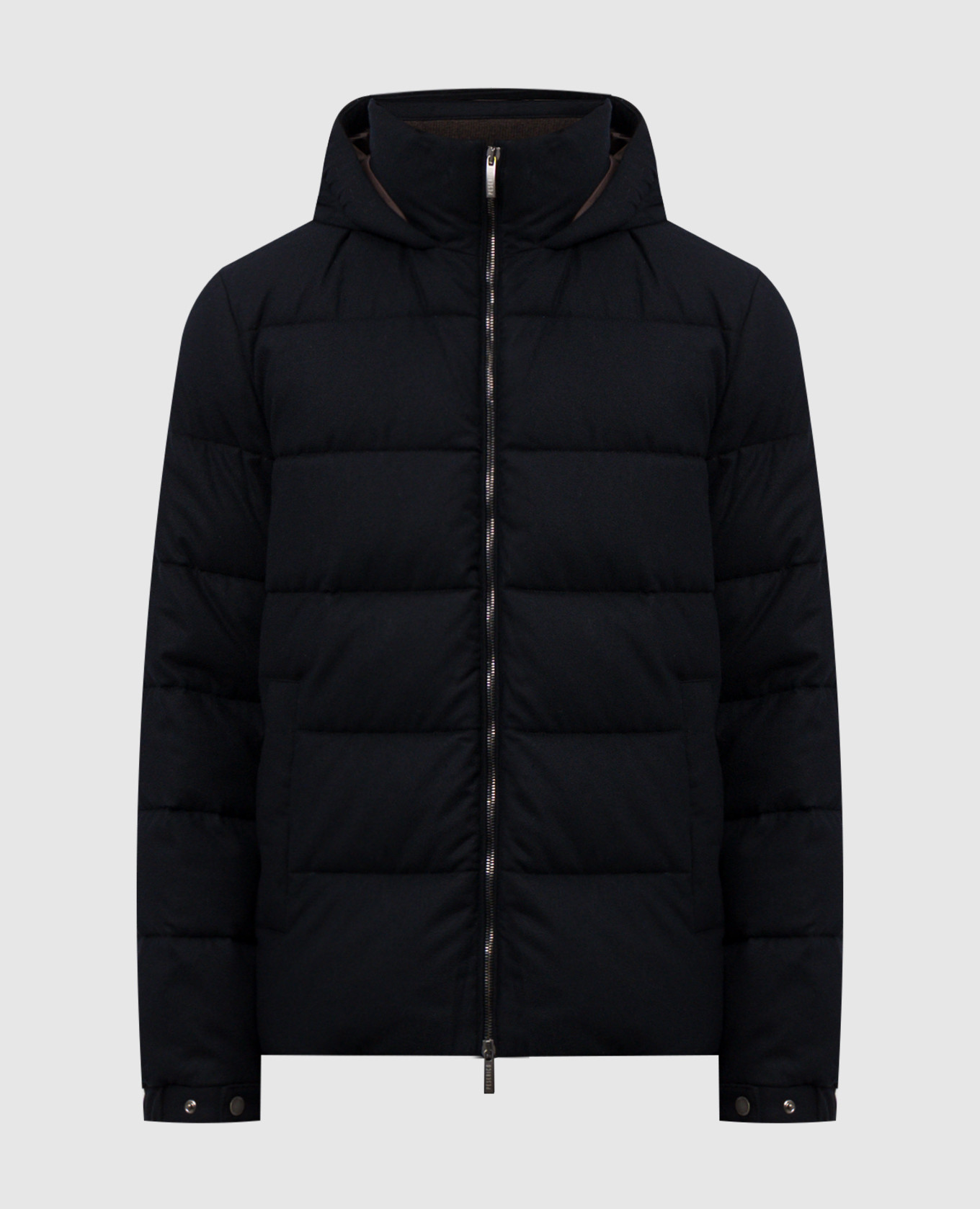 Blue down jacket with cashmere peserico