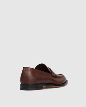 The Row Novus brown leather loafers F1553L601