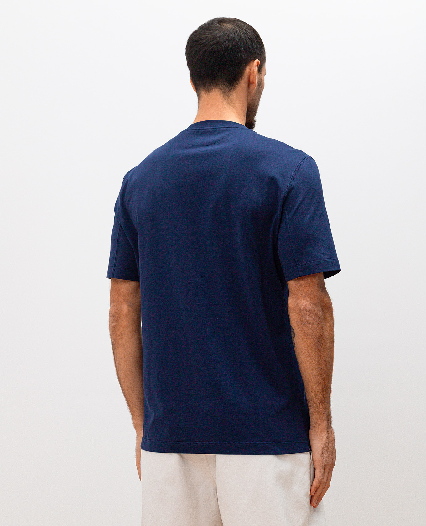 

Blue T-shirt with heraldic emblem print Brunello Cucinelli