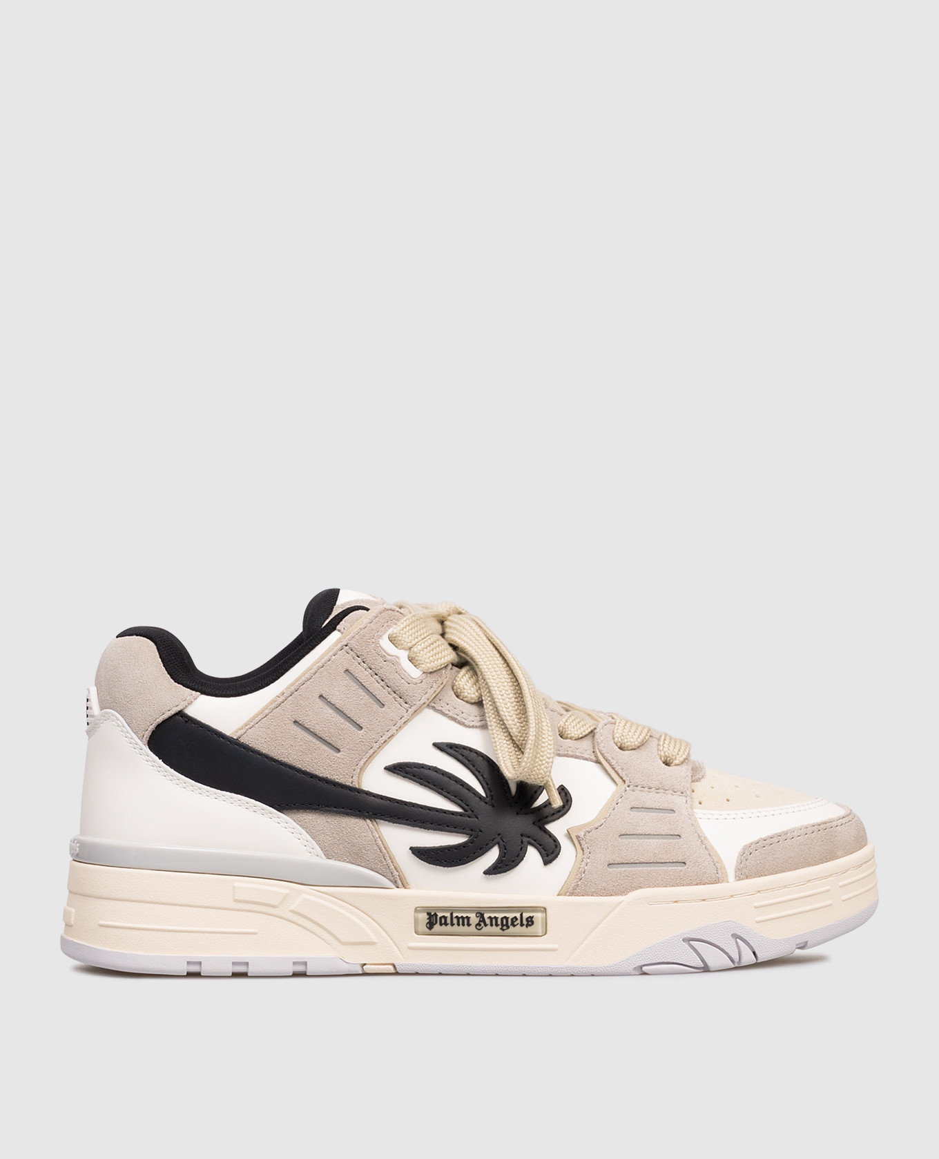 Venice leather sneakers with logo patch Palm Angels