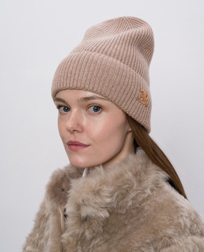 Ermanno Scervino Beige cashmere hat D475V301HCW