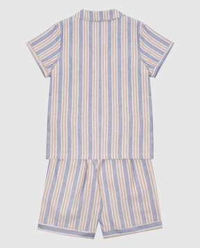 Story Loris Children's striped linen pajamas 3530226
