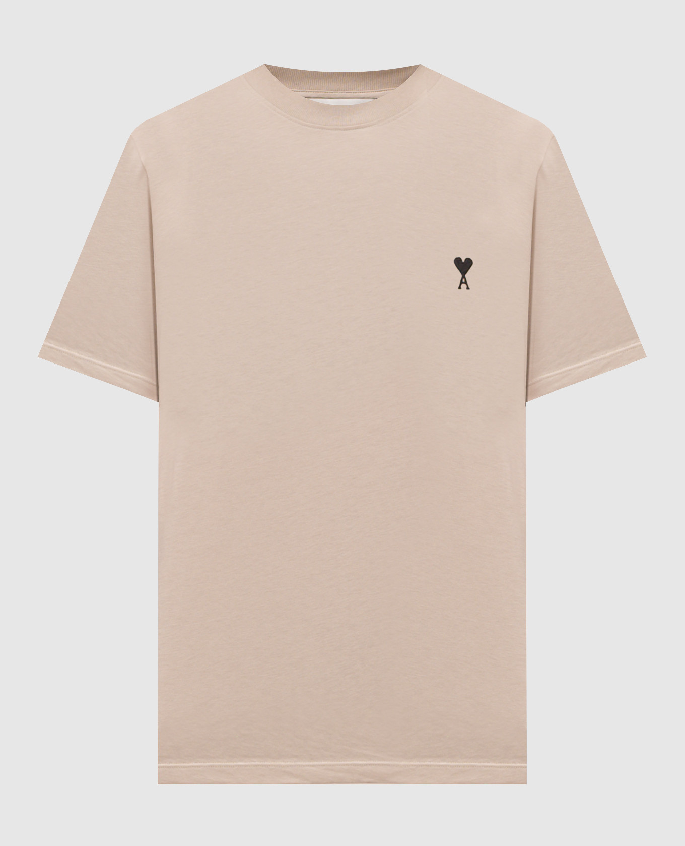 Beige T-shirt with embroidery Ami Paris