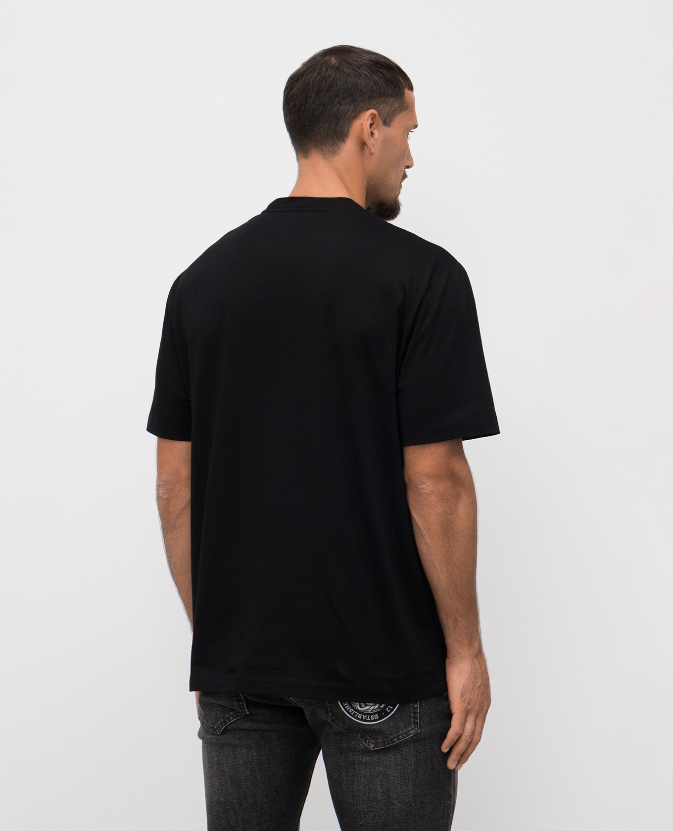 

Black t-shirt with logo print Versace