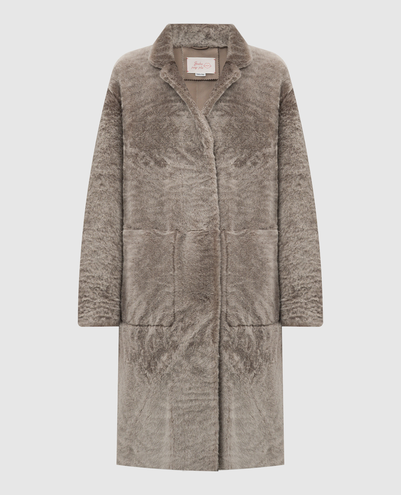 Beige sheepskin coat