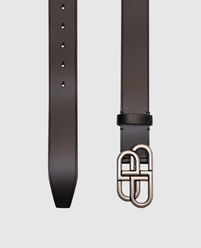 Balenciaga Black leather belt BB 5703701CH0B