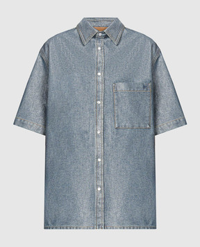 DARKPARK Vale blue denim shirt with lurex WSH14DBL06W051