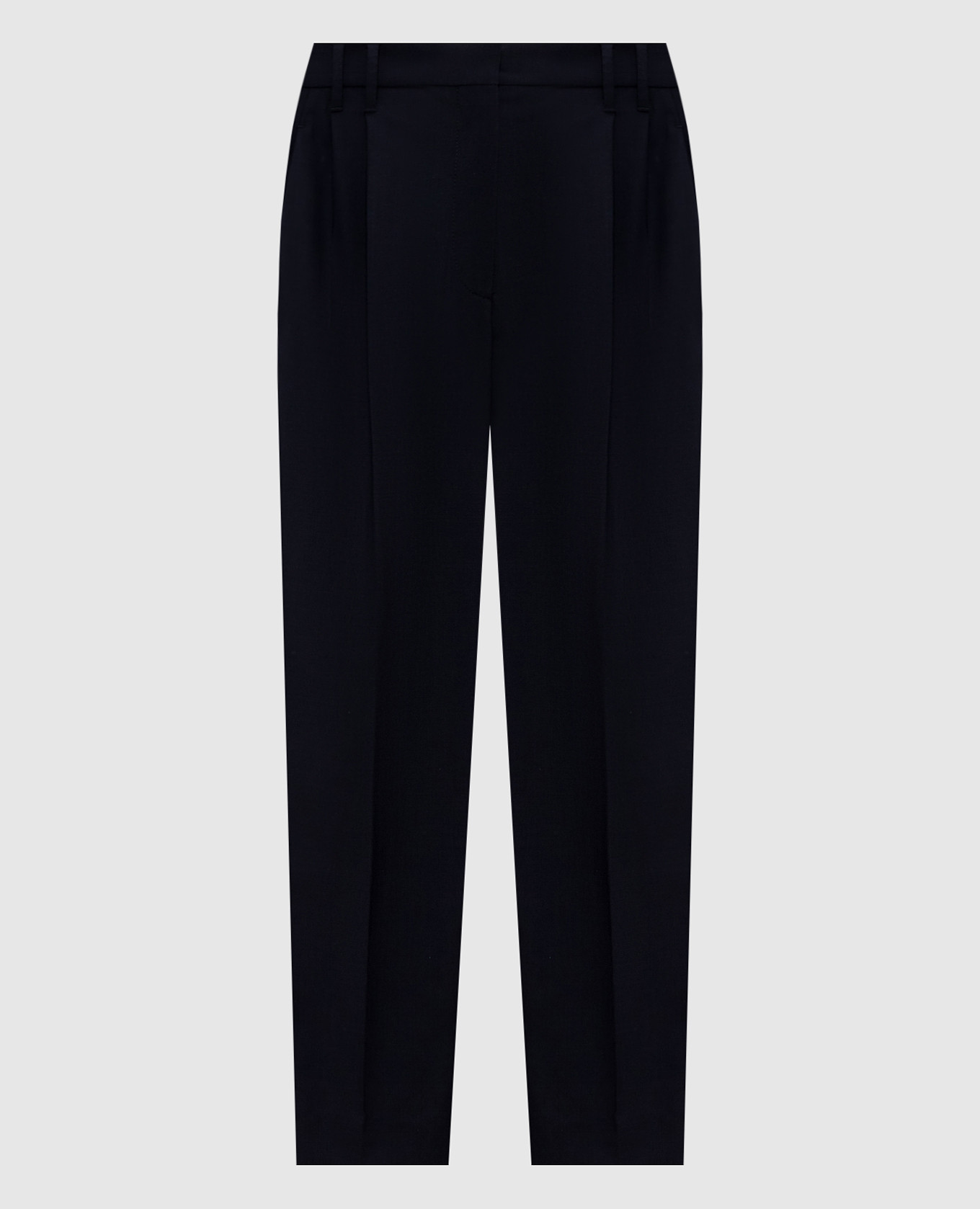 Blue wool pants with monil chain Brunello Cucinelli