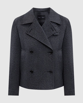 PROENZA SCHOULER Nola grey double-breasted jacket with wool in a jacket style R2532001AY207