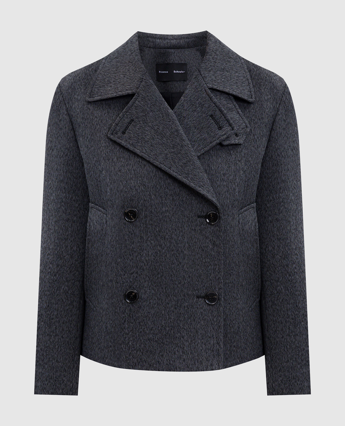 Nola grey double-breasted jacket with wool in a jacket style PROENZA SCHOULER