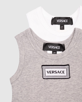 Versace Children's bodysuit set with logo 10187791A13344