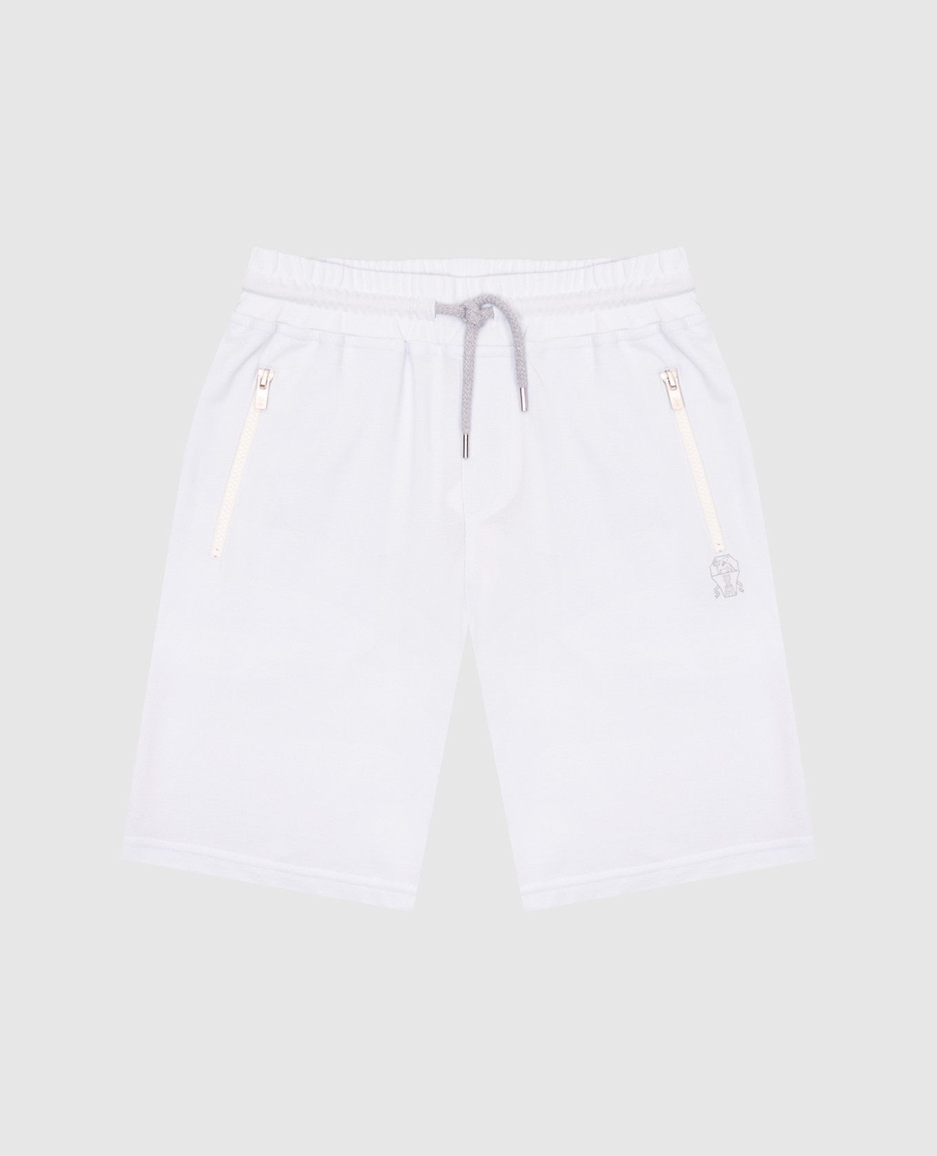 

Children's blue shorts with logo emblem Brunello Cucinelli, Light blue