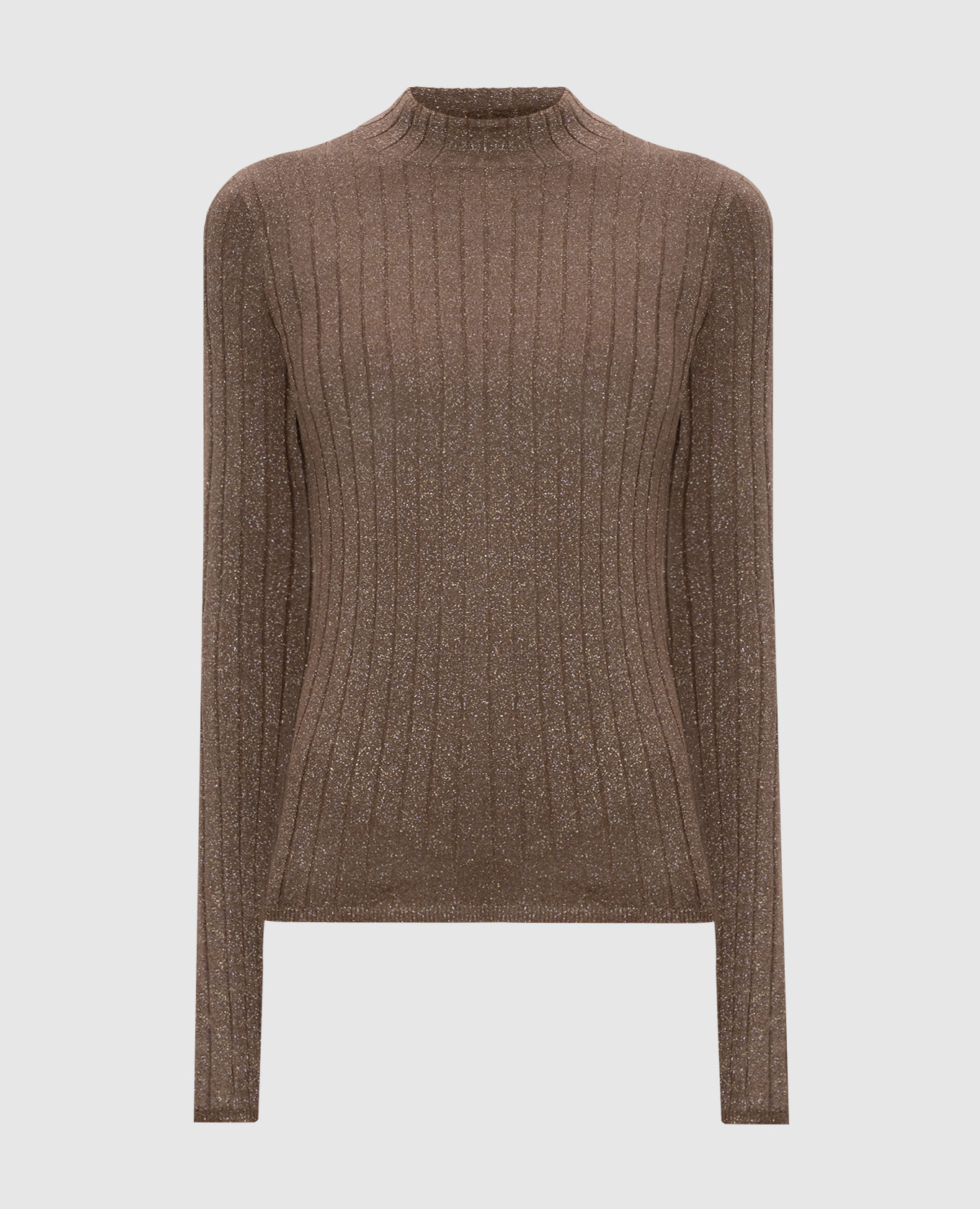 

Brown cashmere and silk ribbed jumper Brunello Cucinelli