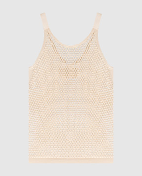 Helmut Lang Beige openwork top P02HW703