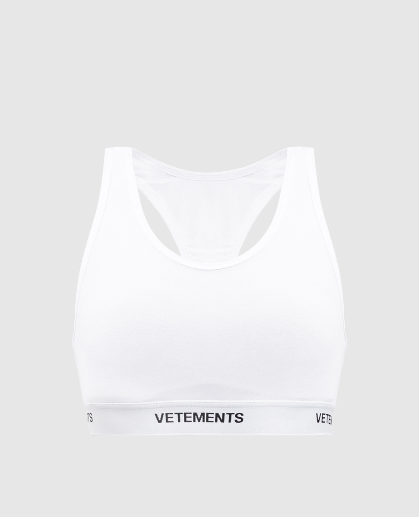 White top with logo Vetements