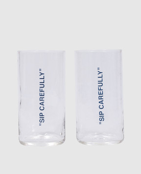 Off-White A set of glasses with an inscription OHZL103T24GLA001