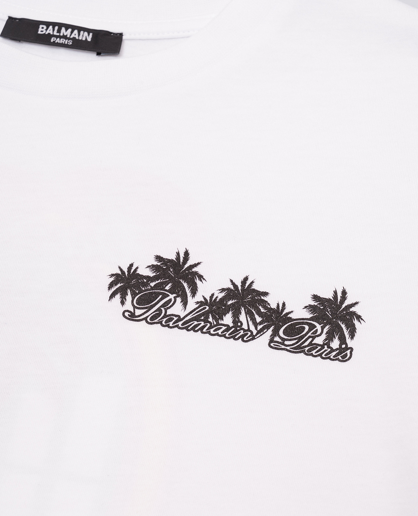 

Children's white T-shirt with branded print Balmain