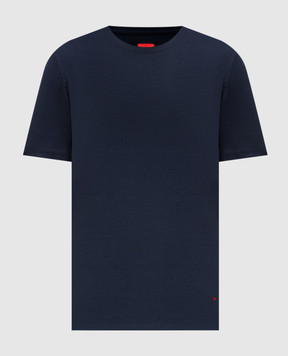 ISAIA Blue silk t-shirt MCI154JP001