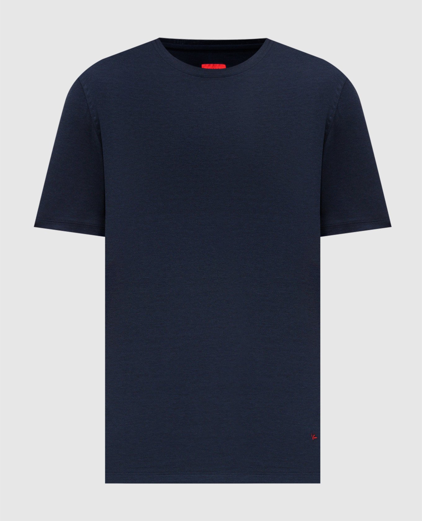 Blue silk t-shirt ISAIA