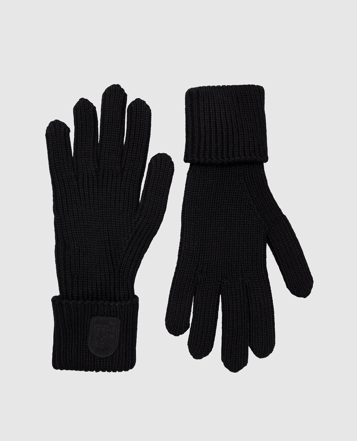 Black merino wool gloves Parajumpers