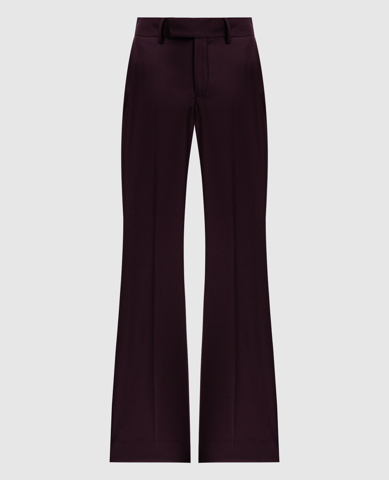 

Burgundy wool flared pants Jacob Lee