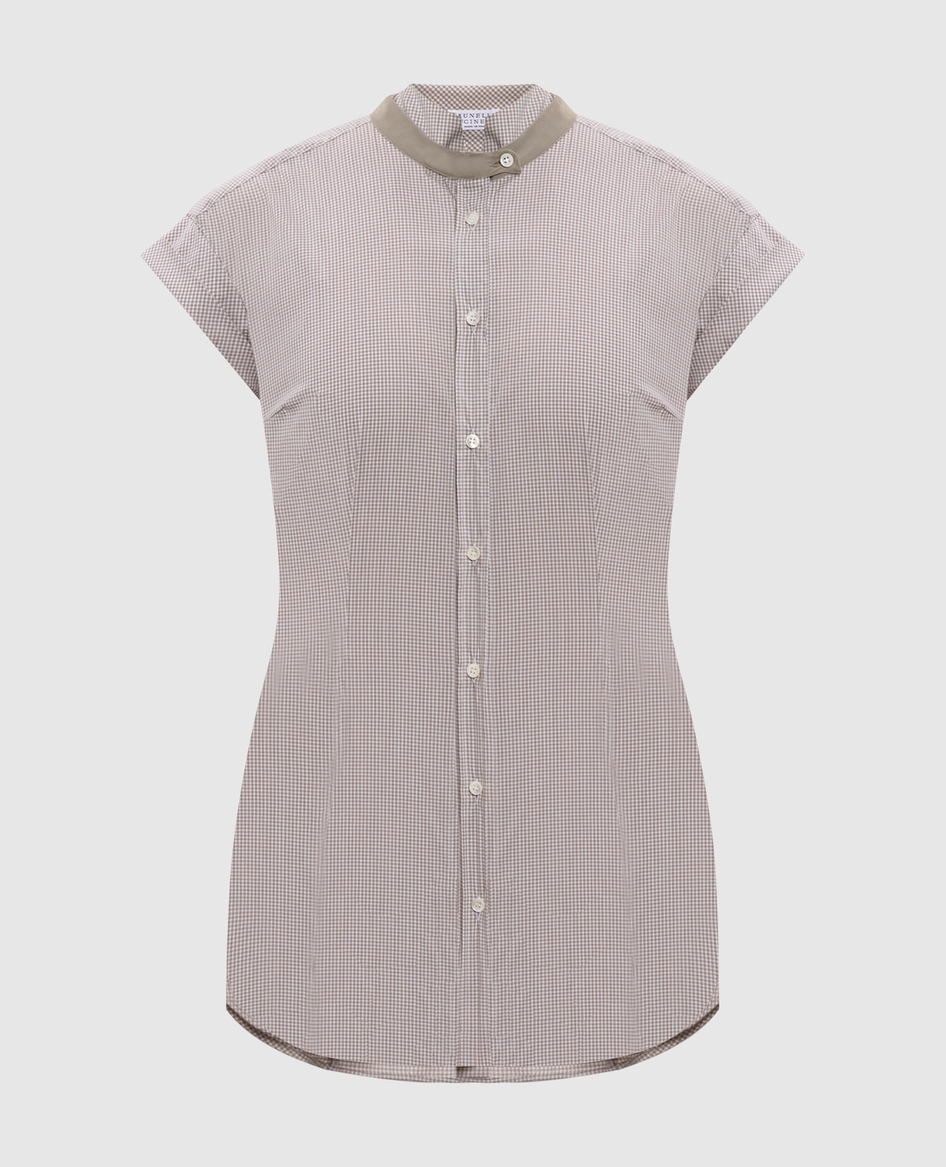 

Gray checked blouse Brunello Cucinelli, Grey