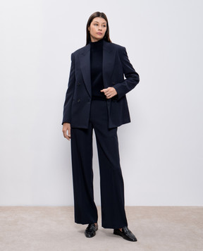 The Row Sandon blue double-breasted wool jacket 8325W2164
