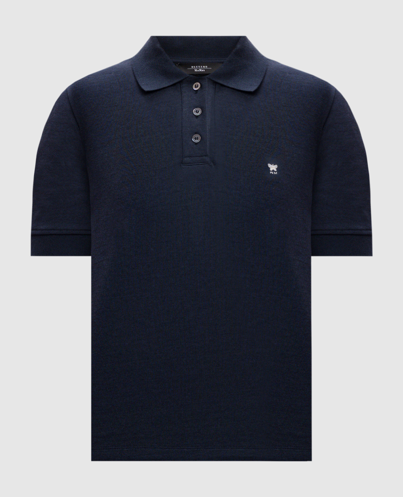 

Blue SCENA polo shirt with embroidered emblem Max Mara Weekend