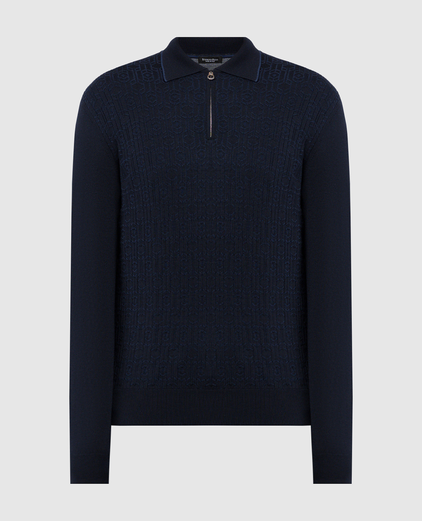 

Blue wool and silk jumper with a textured pattern Stefano Ricci