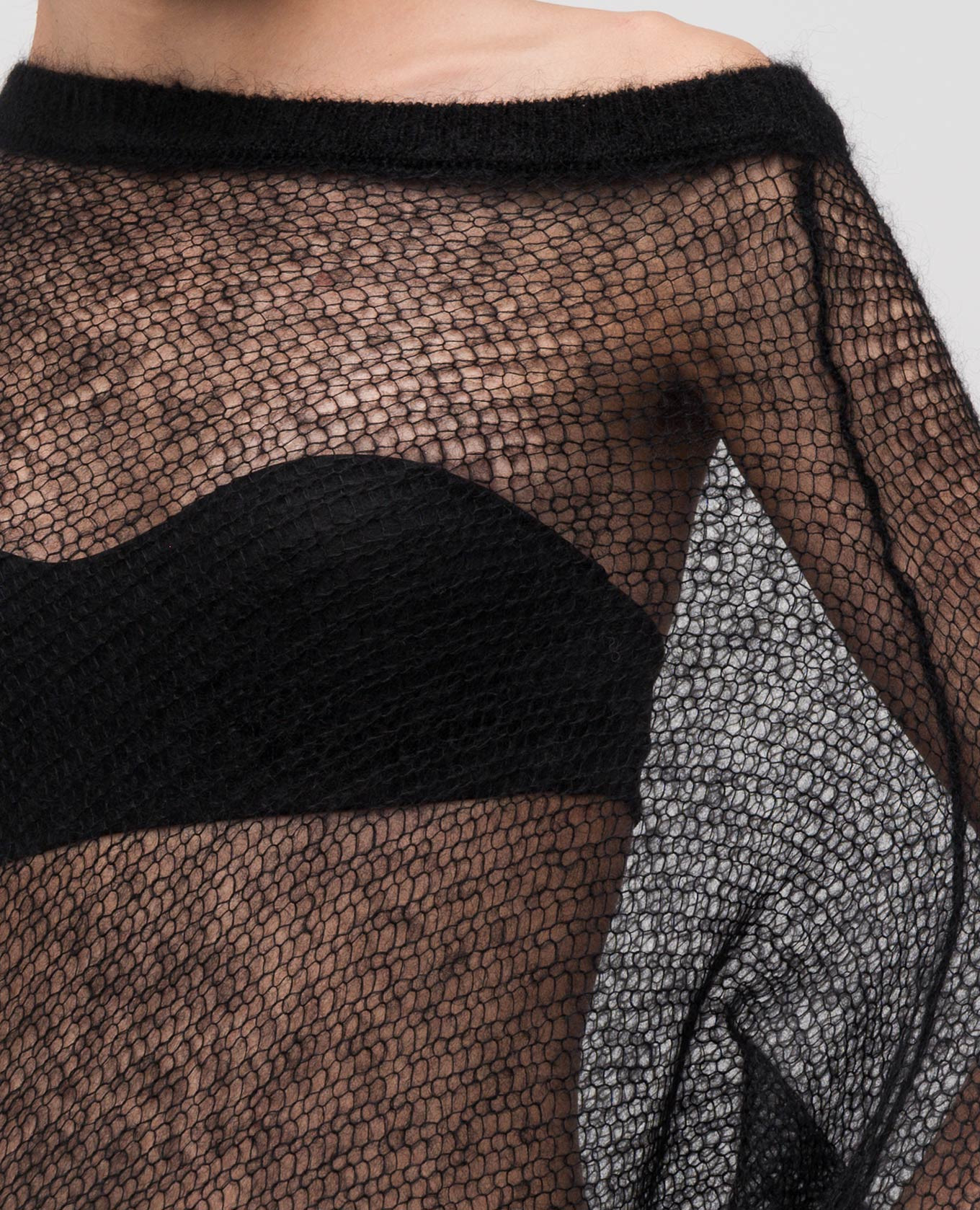 

Dolfine black wool one-shoulder sweater Ann Demeulemeester