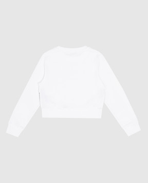 Balmain Children's white sweatshirt with logo print BU4A80Z00011214