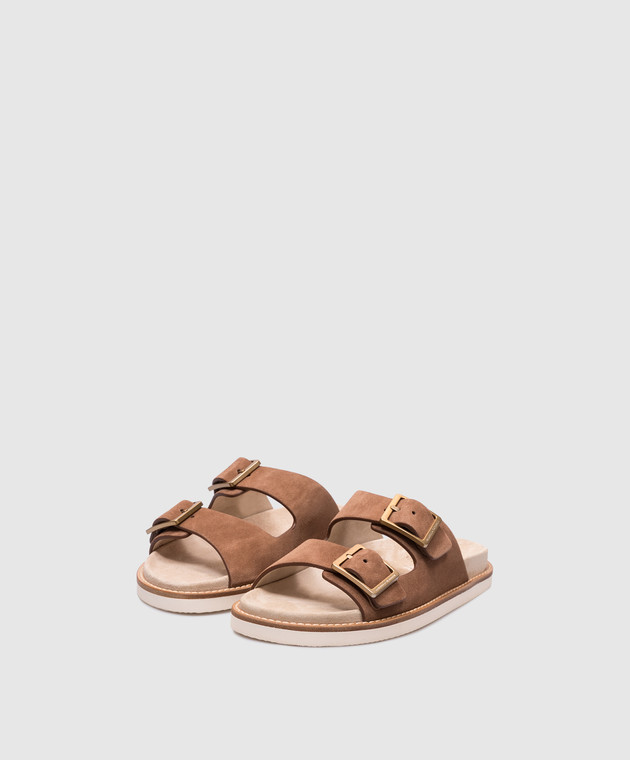 サンダル BRUNELLO CUCINELLI Men Sandals Brown MZUSILY235 Brunello Cucinelli Woven Leather Sandals | Saks Fifth Avenue
