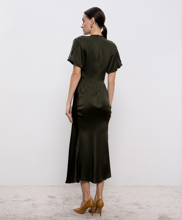 Victoria Beckham - Green midi dress with drapery 1425WDR005195D - shop with Ireland delivery at Symbol Victoria Beckham - Green midi dress with drapery 1425WDR005195D - shop with Ireland delivery at Symbol
