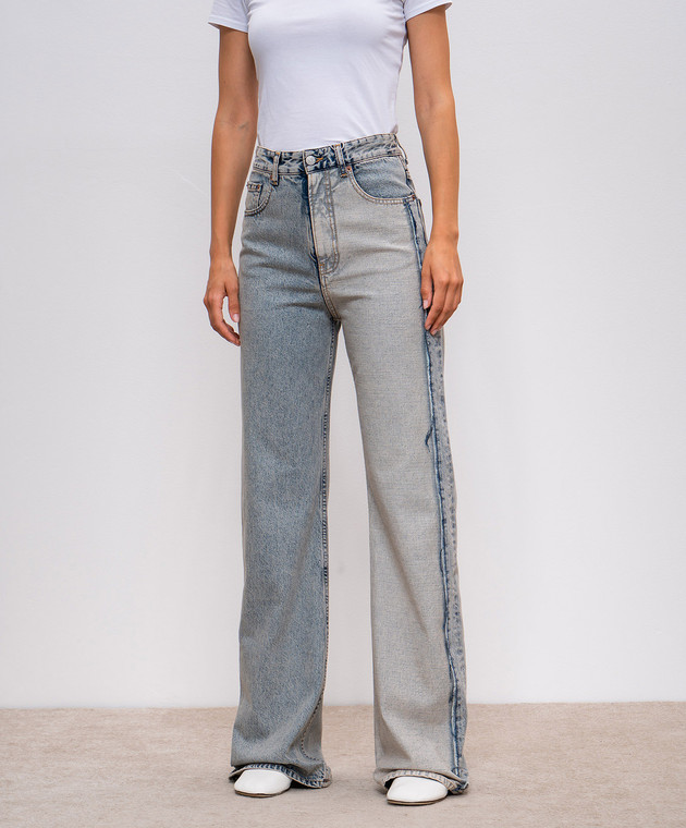 Maison Margiela MM6 - Blue jeans with a distressed effect
