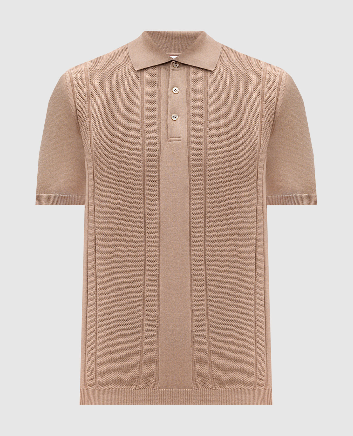 

Beige polo shirt with a pattern Brunello Cucinelli