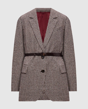 Brunello Cucinelli Brown patterned wool jacket MV4047398