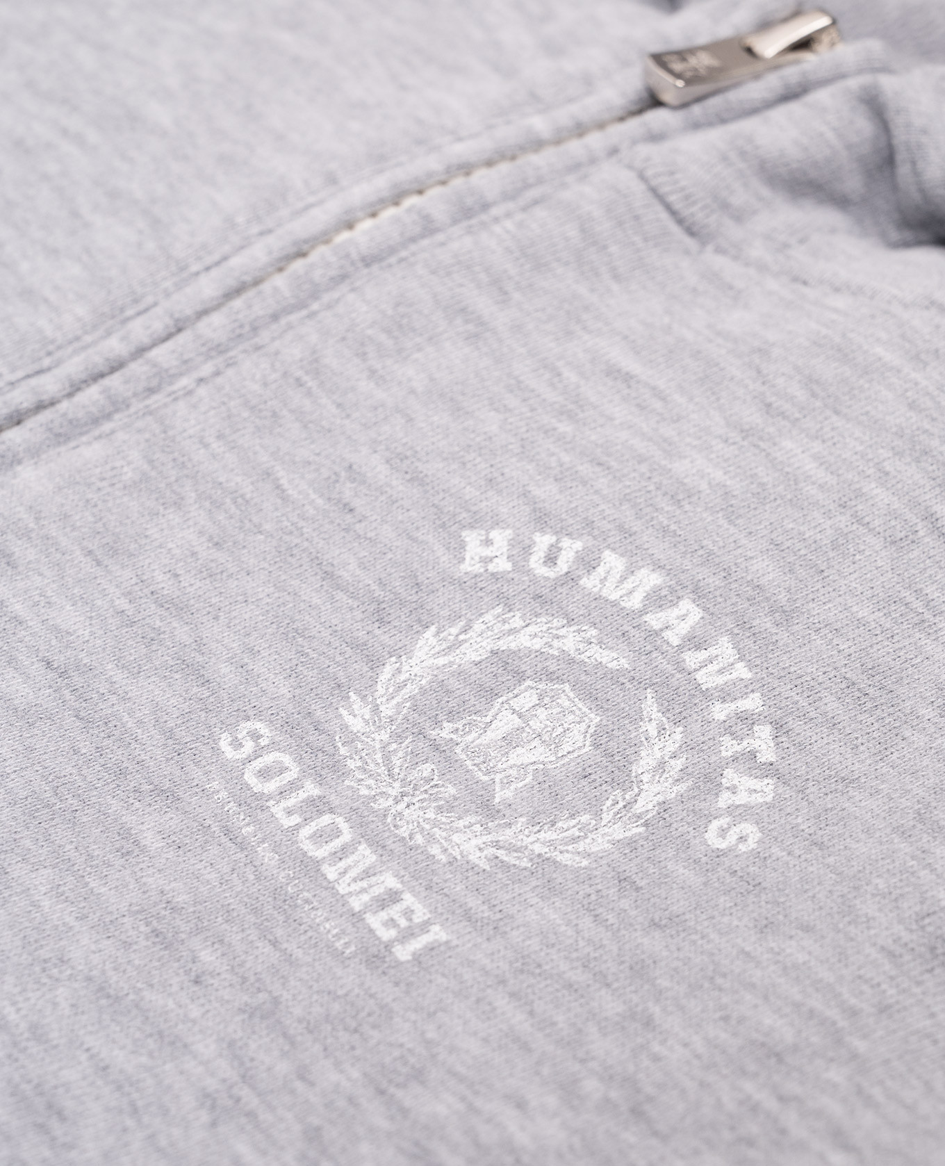 

Gray sports jacket with logo embroidery Brunello Cucinelli, Серый