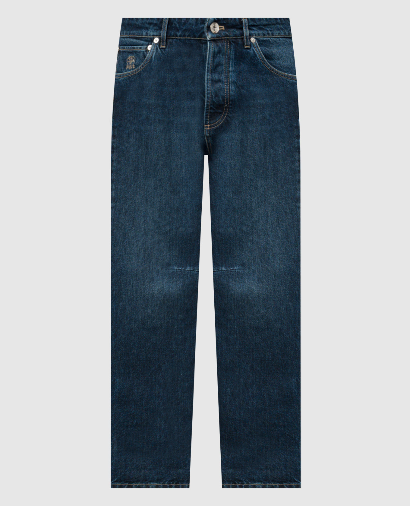 

Blue jeans with a distressed effect Brunello Cucinelli