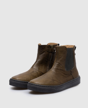 Zecchino D'oro Children's brown leather shoes M1474262426