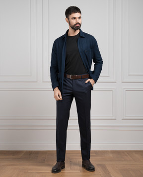 Stefano Ricci Blue pants made of wool M5T22ELA00160509