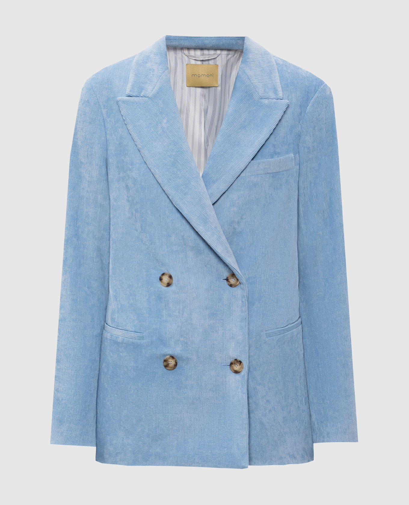 

Rosemary blue corduroy double-breasted jacket Momoni, Light blue