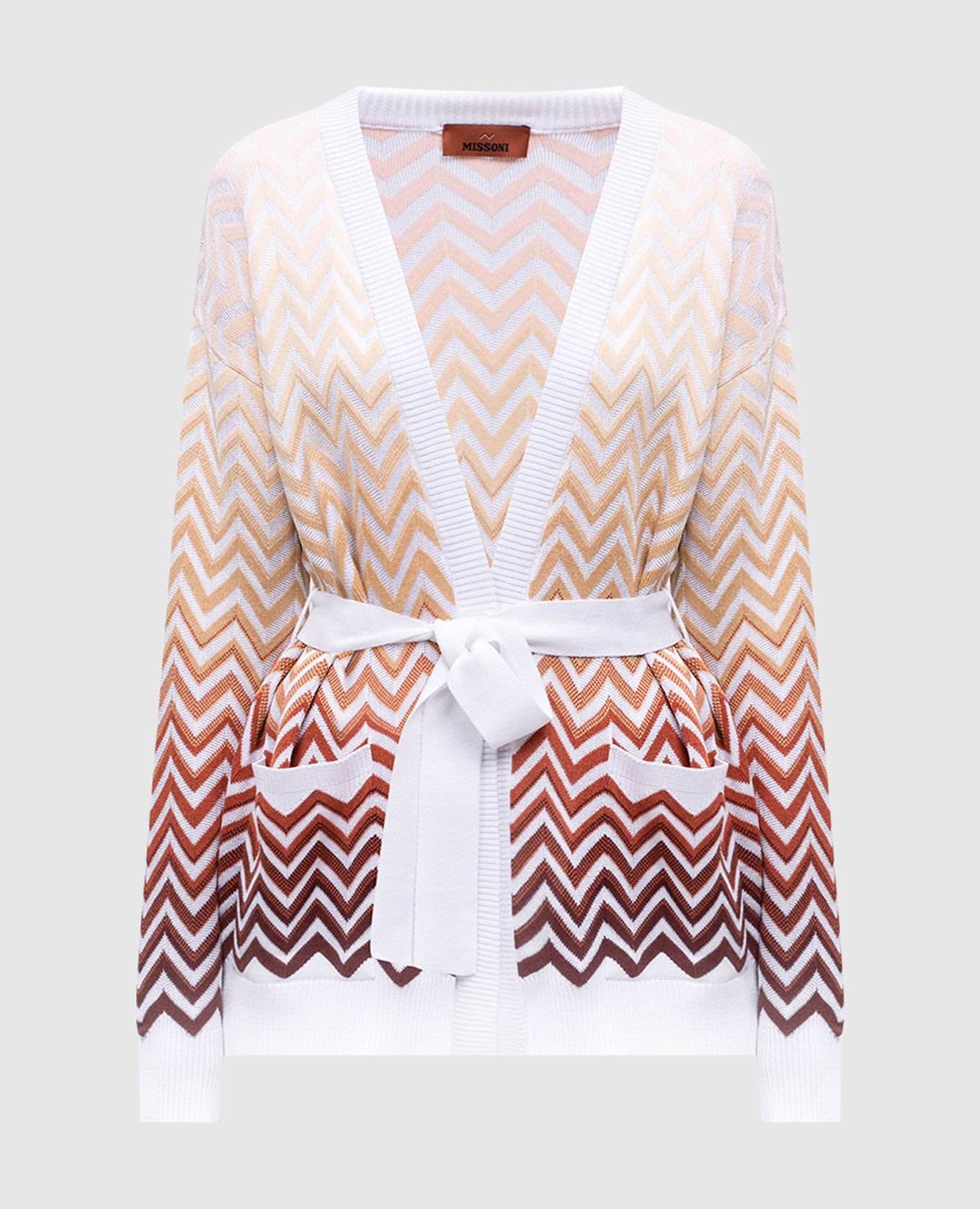 

Cardigan with a pattern with a degraded effect Missoni, White