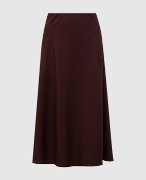 Brunello Cucinelli Brown midi skirt with wool MB143G3634