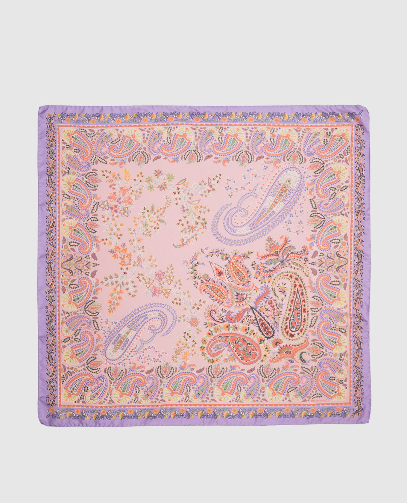 

Pink printed silk scarf Etro