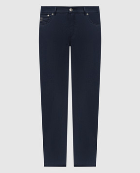 Brunello Cucinelli Blue pants made of wool ME226I1780