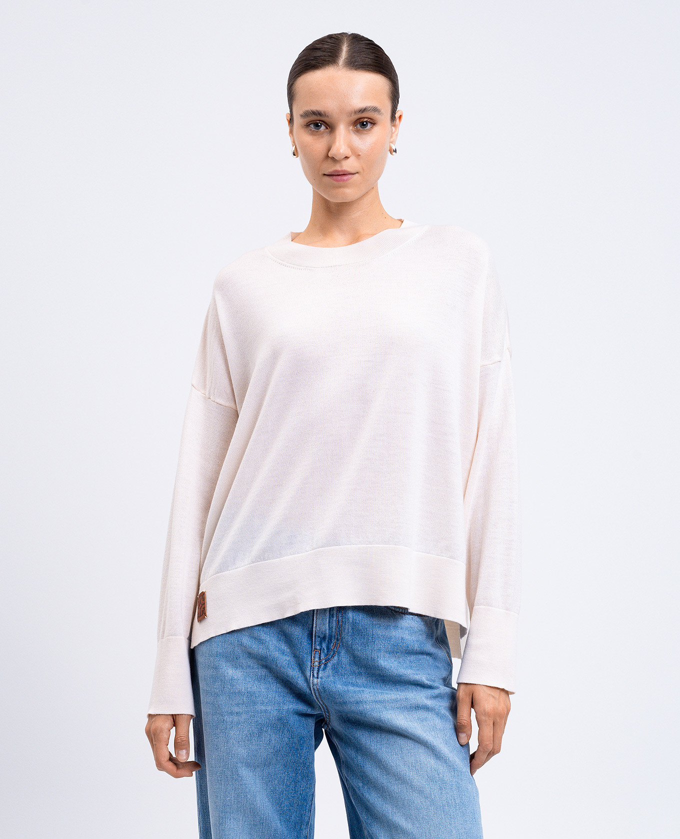 Beige Larkin wool sweater Momoni 3
