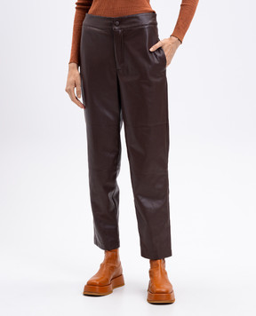 Twinset Brown pants with logo 252TP2091