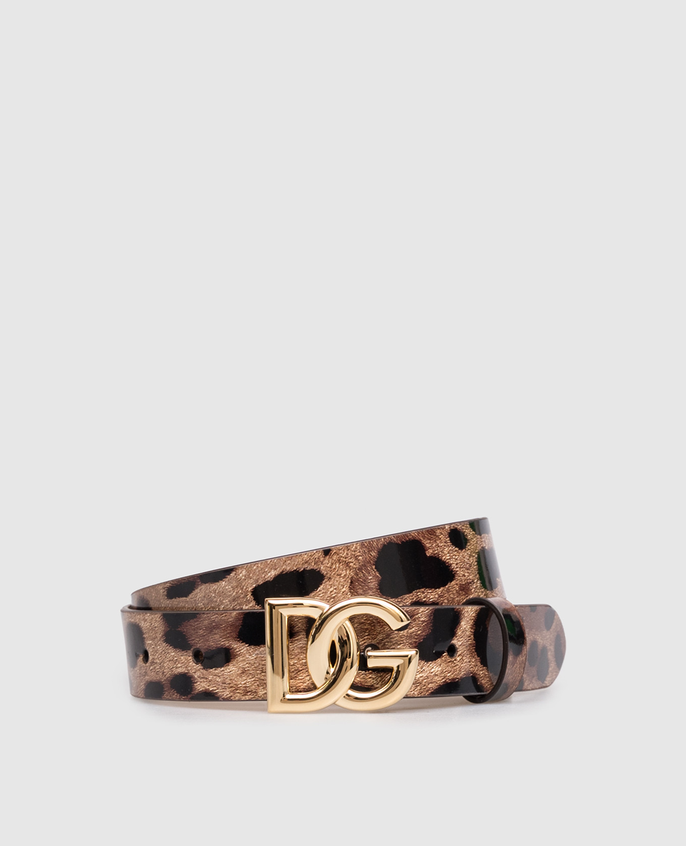 

Children's brown leather belt in leopard print Dolce&Gabbana