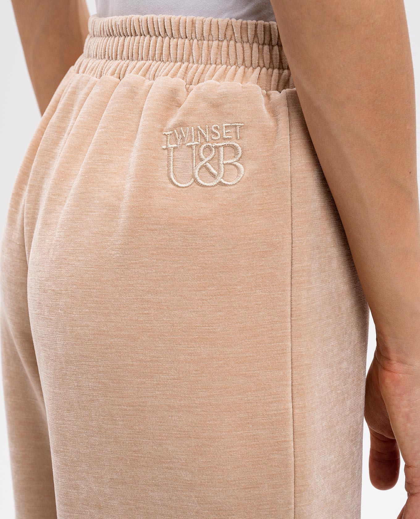 

Beige sweatpants with logo embroidery Twinset